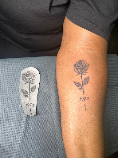 Explore temple tattoo ideas, creative tattoo ideas in Morrow, available at 231 Ink