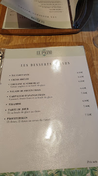 Le Patio à Albertville menu