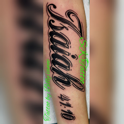 Explore trumpet tattoo ideas, creative tattoo ideas in Meridian, available at SK-Tattoo1