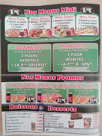 Menu du Allo Pizza. à Le Mesnil-Saint-Denis