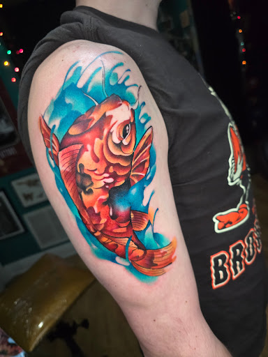 Explore construction tattoo ideas, creative tattoo ideas in West Jefferson, available at Black Dagger Tattoo Collective