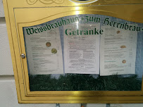 Weissbräuhaus zum Herrnbräu à Ingolstadt menu