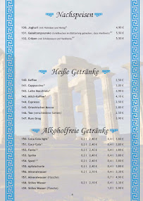 Menu du Restaurant Athen à Bad Saulgau