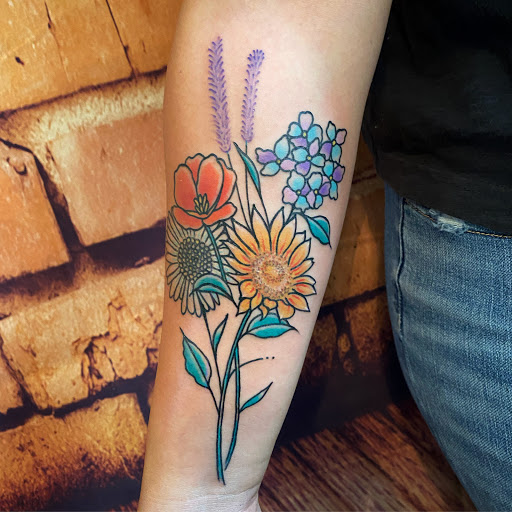 Explore tattoo elbow ideas, creative tattoo ideas in Modesto, available at Dying Art Tattoo