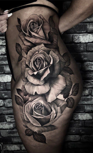 Explore booty tattoo ideas for females, creative tattoo ideas in Woodside, available at Fiction Tattoo Inc.