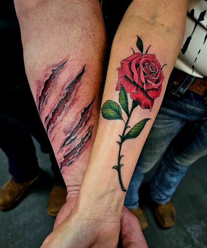 Explore mexican tattoo sleeve ideas, creative tattoo ideas in Redding, available at Dominant Ink