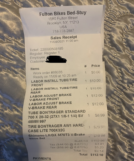 Bicycle Store «Fulton Bikes», reviews and photos, 1580 Fulton St, Brooklyn, NY 11213, USA