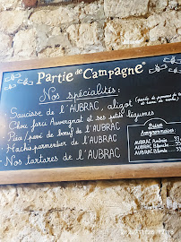 Partie de Campagne à Paris menu