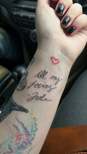 Explore lil peep tattoos ideas, creative tattoo ideas in Universal City, available at Goddess Ink Tattoo & Piercing Studio