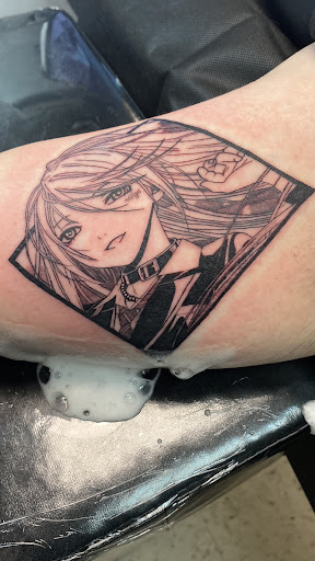 Explore cool elbow tattoo ideas, creative tattoo ideas in Anaheim, available at Autumn Moon Tattoo