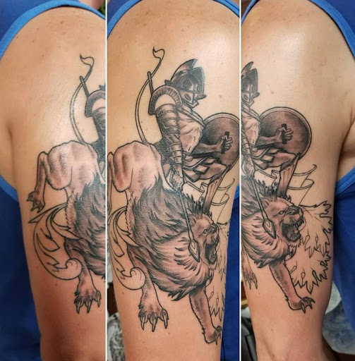 Explore tattoo on leg ideas, creative tattoo ideas in Nashville, available at Titan Tattoo