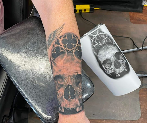 Explore trapped tattoo ideas, creative tattoo ideas in Spokane, available at Feel Good Ink