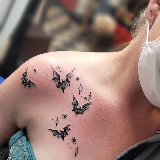 Explore boyfriend name tattoo ideas, creative tattoo ideas in Lees Summit, available at The Cherry Bomb Tattoo Co.