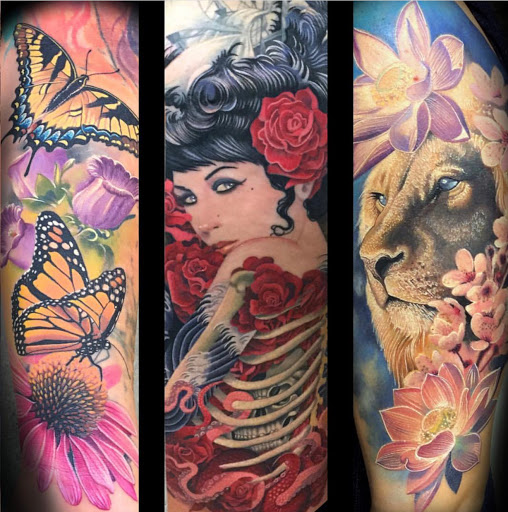 Explore step dad tattoo ideas, creative tattoo ideas in Bryan, available at The Blackest Crow Tattoo Studio