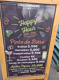Cuba Compagnie Café à Paris menu