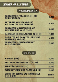 Menu / carte de Lenner Grillstube à Lenne