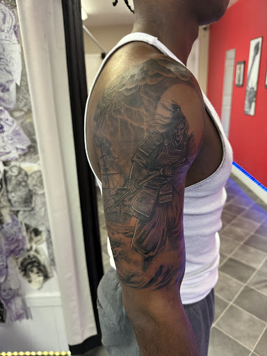 Explore dog tattoo ideas for men, creative tattoo ideas in Richmond, available at Captured Moment Tattoos