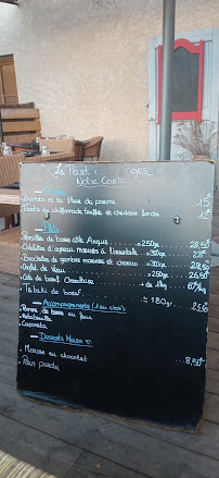 Restaurant de viande La Part des Anges Moustiers à Moustiers-Sainte-Marie (le menu)