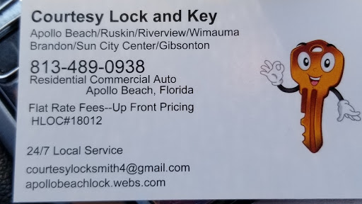 Locksmith «Courtesy Lock and Key», reviews and photos, 304 Flamingo Dr, Apollo Beach, FL 33572, USA