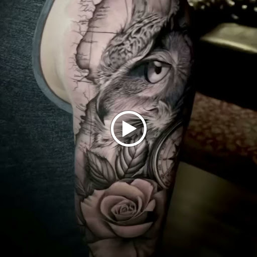 Explore hunting tattoo sleeve ideas, creative tattoo ideas in San Diego, available at High Class Tattoo SD