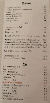 Restaurant A CASA DI CESAR à Bastia - menu / carte