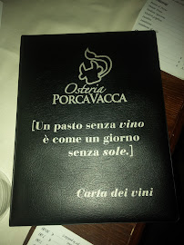 Menu / carte de PorcaVacca - Osteria la Piazzetta à Colletraiano, Alatri