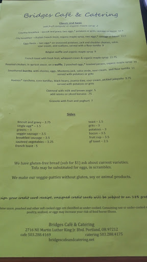 Cafe «Bridges Cafe & Catering», reviews and photos, 2716 NE Martin Luther King Jr Blvd, Portland, OR 97212, USA