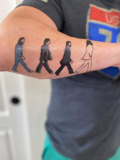 Explore halloween couple tattoo ideas, creative tattoo ideas in Libertyville, available at Lucky Seven Tattoo