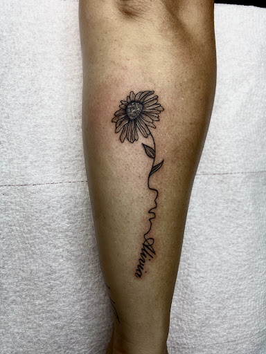 Explore chest to arm tattoo ideas, creative tattoo ideas in Lake City, available at Crooked Spines Tattoo Studio