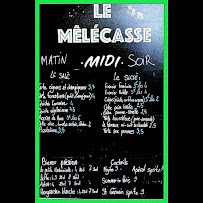 Restaurant français Le Mêlécasse à Paris (le menu)