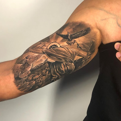 Explore a initial tattoo ideas, creative tattoo ideas in Kissimmee, available at Fallen Sparrow Tattoo Co