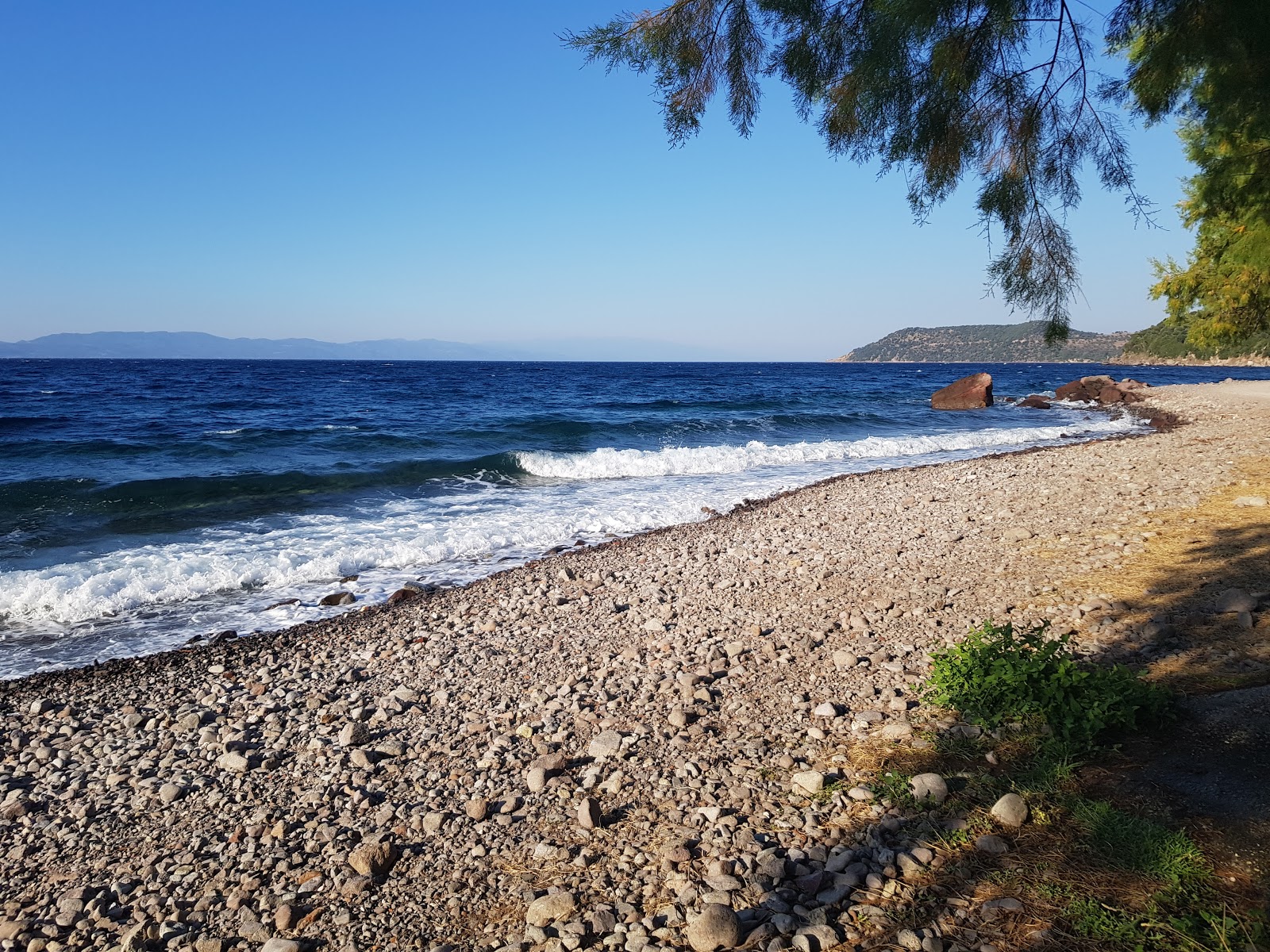 Skala Sikamineas'in fotoğrafı taşlar yüzey ile