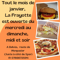 La Frayotte Pizzas Burgers Snack à Pays-de-Belvès menu