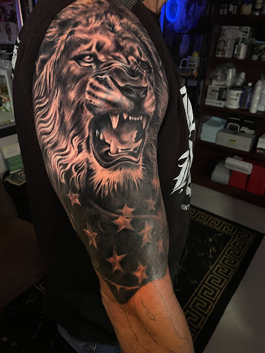 Explore small shoulder tattoo ideas, creative tattoo ideas in Weatherford, available at Weatherford Tattoo Co.