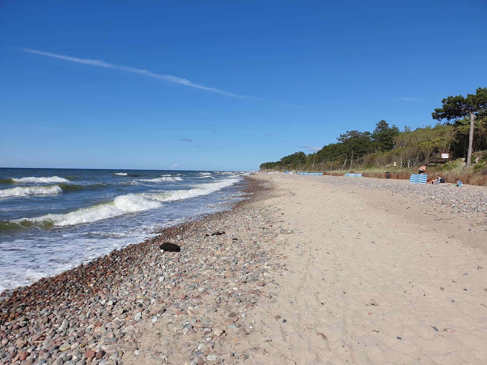 Foto de Vichi-Beach com areia clara e seixos superfície