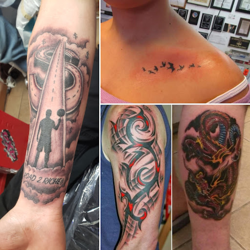 Explore badass tattoo ideas for guys, creative tattoo ideas in Elko, available at Custom Tattoos and Body Piercing Studio