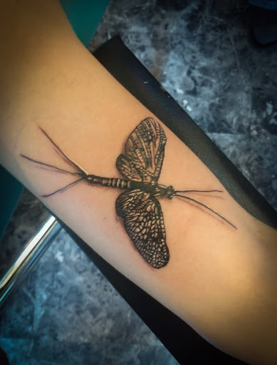 Explore space sleeve tattoo ideas, creative tattoo ideas in Lander, available at Blackblood Tattoo and Piercing