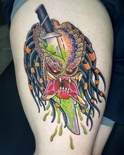 Explore heaven and hell tattoo ideas, creative tattoo ideas in Redding, available at Iron Mountain Tattoo