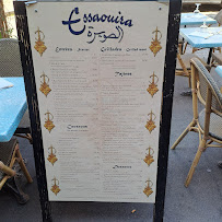Menu / carte de Essaouira à Versailles