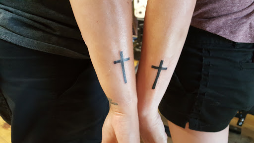 Explore above knee tattoo ideas, creative tattoo ideas in Sulphur Springs, available at The Highwaymen USA Ink llc.
