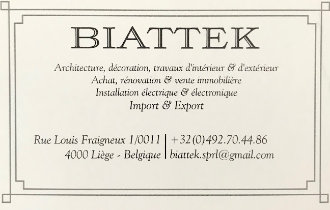 Beoordelingen van Biattek Srl in Luik - Bouwbedrijf