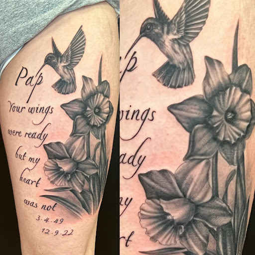 Explore concrete tattoo ideas, creative tattoo ideas in Wheeling, available at SPFX Tattoo