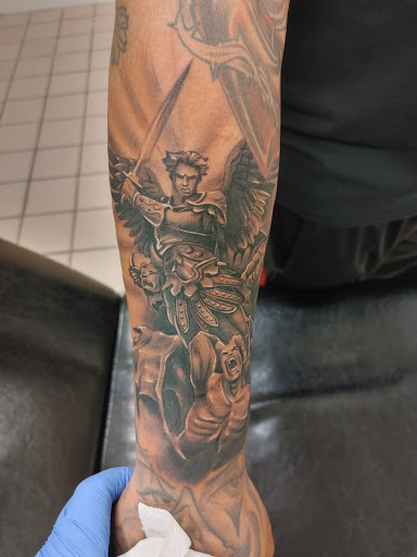 Explore tattoo ideas line work, creative tattoo ideas in Hereford, available at Slow Pain Tattoo Body Art Studio