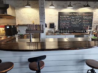 A row of beer taps