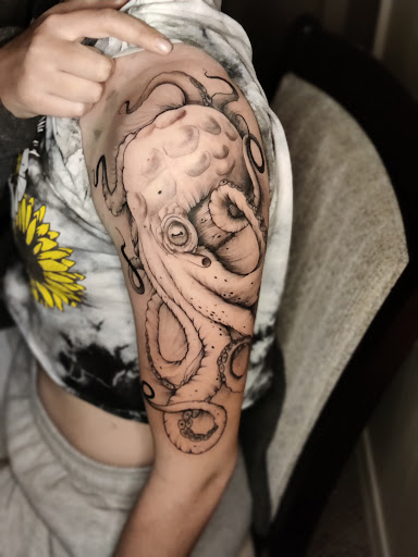 Explore back piece tattoo ideas female, creative tattoo ideas in Tahlequah, available at Monochrome Ink