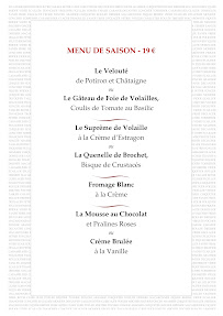 Auberge de Gourdon - Saone et Loire (71) à Gourdon menu