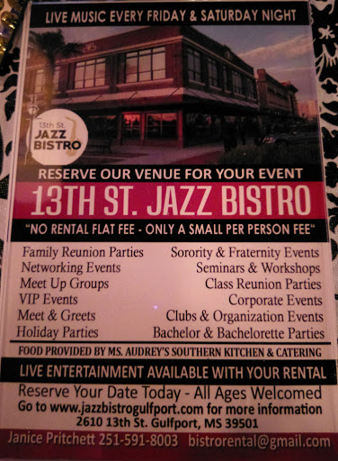 Live Music Venue «13th Street Jazz Bistro», reviews and photos, 2610 13th St, Gulfport, MS 39501, USA