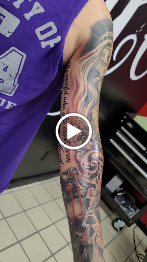 Explore female virgo tattoo ideas, creative tattoo ideas in Hereford, available at Slow Pain Tattoo Body Art Studio