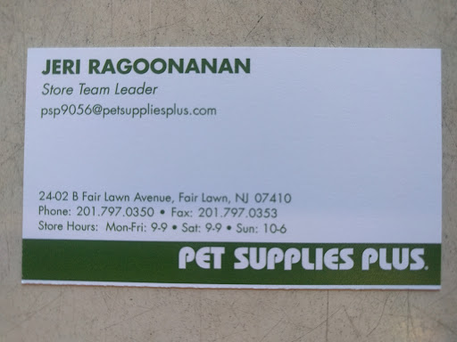Pet Supply Store «Pet Supplies Plus», reviews and photos, 24-02 Fair Lawn Ave, Fair Lawn, NJ 07410, USA