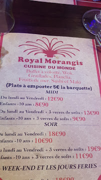 Royal Morangis à Morangis menu